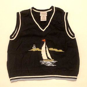 TALBOTS KIDS Boys' SAILBOAT Sweater Vest ~ Sz 3